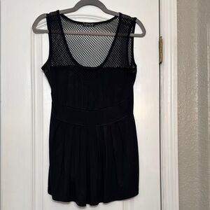 Venus Black Mesh Detail Dress